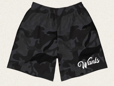 V2 WANTS Black Camo Shorts