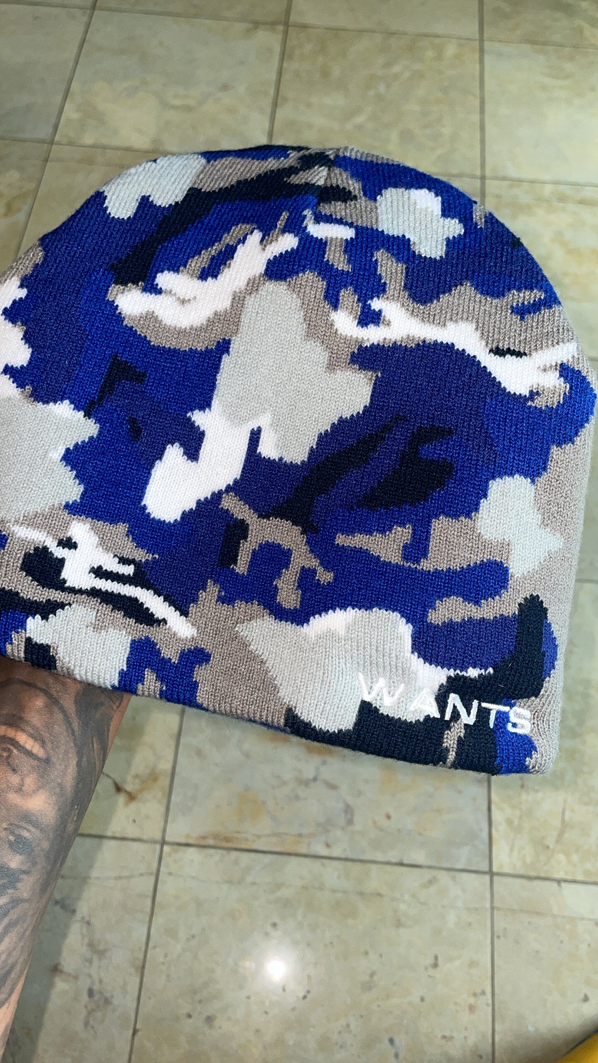 Blue Camo Beanie